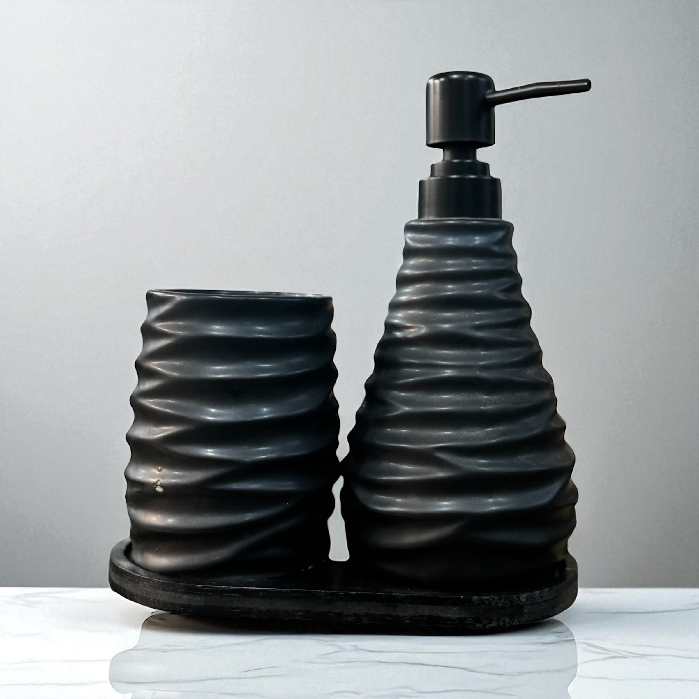 Ivory Wave Bath Set